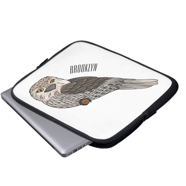 Capa Para Notebook Tawny frogmouth bird cartoon (Frente Inferior)