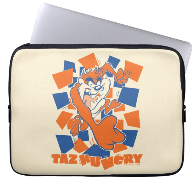 Capa Para Notebook TAZ™ Hungry Smashing Através do Checker (Frente)