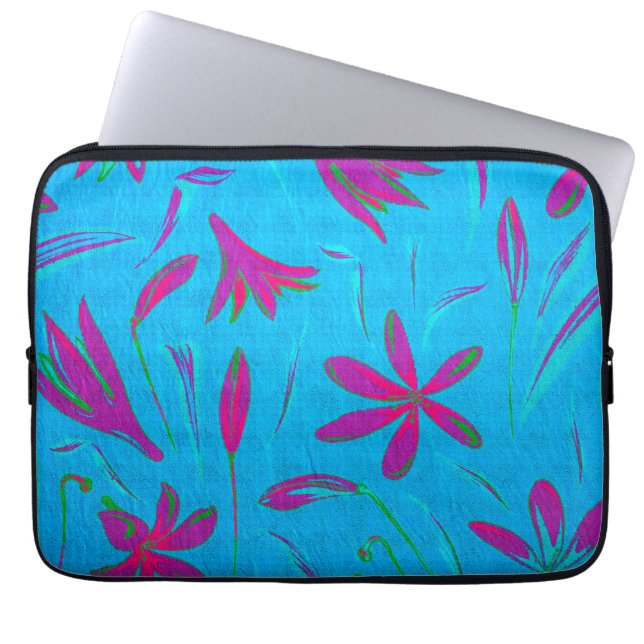 Capa Para Notebook Teal Bloom Breeze (Frente)