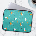 Capa Para Notebook Teal de Starburst Atômica Moderno de Meio século R<br><div class="desc">Este abstrato retro-design combina a explosão estelar do século médio e formas modernas e reflete as vibrações retrovisuais. Perfeito para pessoas que amam a estética retrô e vintage.</div>