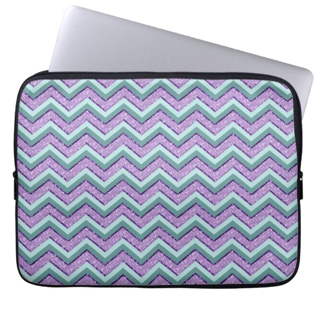 Capa Para Notebook Teal e Ametyst ZigZag (Frente)