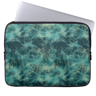 Capa Para Notebook Teal Marble Abstrato