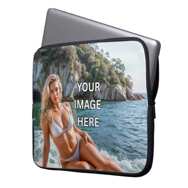 Capa Para Notebook TECH! 💻 Estojo de Laptop Personalizado – Adicione (Frente Esquerda)
