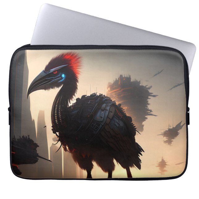 Capa Para Notebook "Techno-Feather: O Futuro Robô Emu" (Frente)