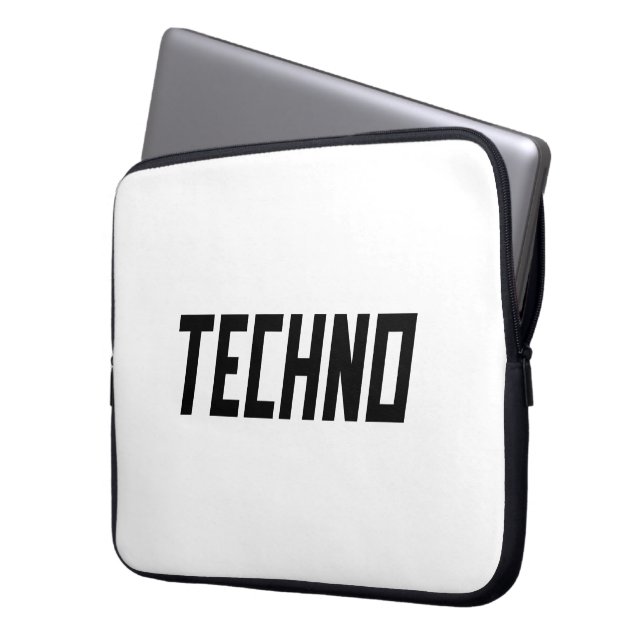 Capa Para Notebook TECHNO Music (Frente Esquerda)