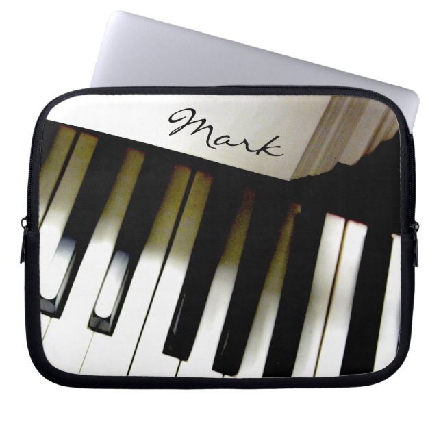 Capa Para Notebook Teclado de piano da música personalizado (Frente)