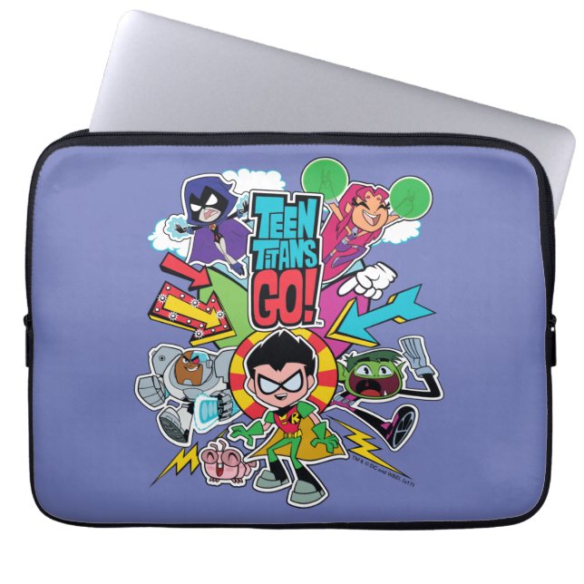 Capa Para Notebook Teen Titans Go! | Gráfico de Seta de Equipe (Frente)