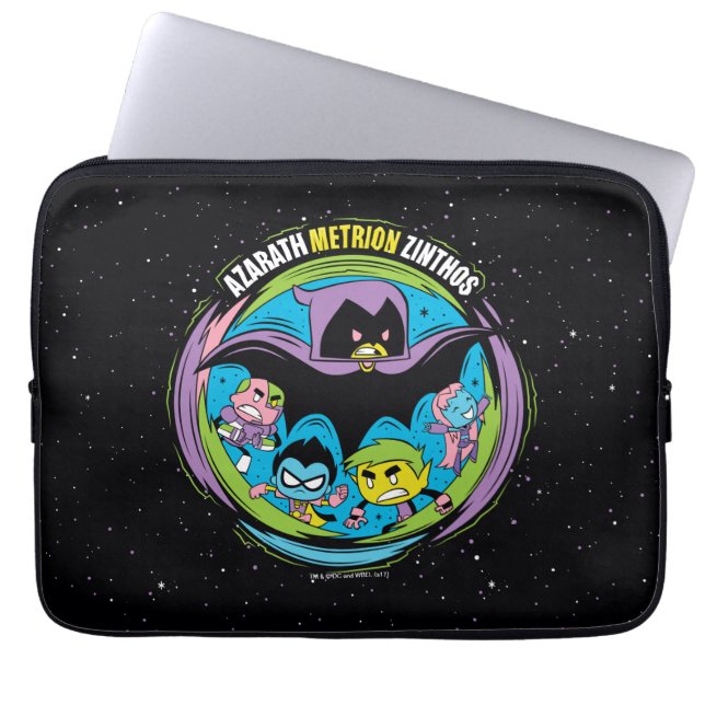 Capa Para Notebook Teen Titans Go! | Raven "Azarath Metrion Zinthos" (Frente)