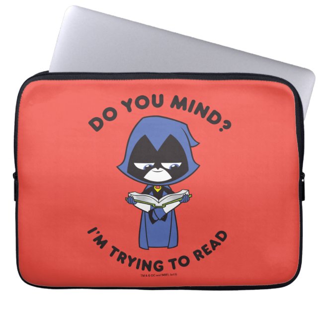 Capa Para Notebook Teen Titans Go! | Raven "Estou Tentando Ler" (Frente)