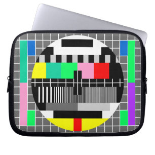 Capa Para Notebook Tela de teste de tv a cores retrorreflectoras