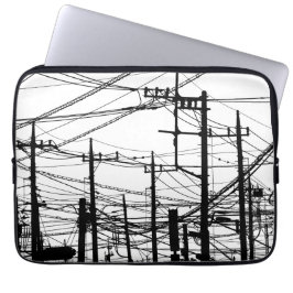Capa Para Notebook Telefone antigo e linhas de alimentação