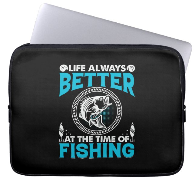 Capa Para Notebook Tema de Pesca (Frente)
