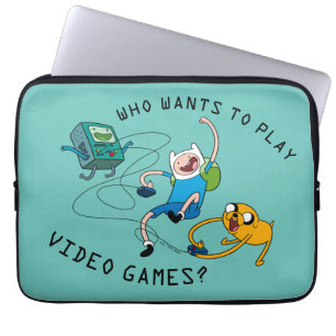 Capa Para Notebook Tempo de Aventura Finn & Jake Play Com BMO