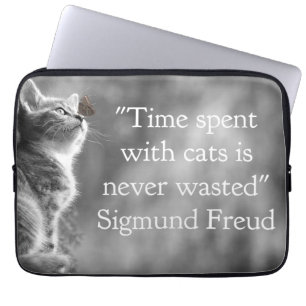Capa Para Notebook Tempo gasto com gatos. . .
