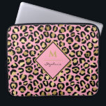 Capa Para Notebook Tendência preto rosa e Dourada impressão leopardo<br><div class="desc">Tendência preto rosa e Dourada impressão leopardo |Monograma design,  A modelo está configurada para você adicionar seu nome e inicial a. Se você quiser alterar a cor ou o estilo da fonte,  clique em personalizar ainda mais no final do modelo.</div>