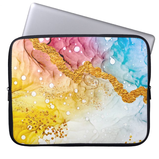 Capa Para Notebook Tenderness em cores pastéis. Criatividade única. I (Frente)