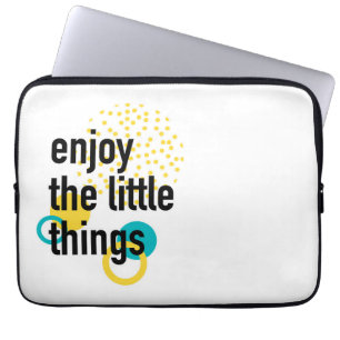 Capa Para Notebook Tendy, design de felicidade de Aproveitar as Coisa