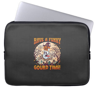 Capa Para Notebook Tenha um tempo de abóbora funky no Halloween Fanta