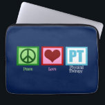 Capa Para Notebook Terapia física Blue Peace Love PT<br><div class="desc">Bonito dom do fisioterapeuta. Peace Love PT escrito sobre um fundo azul escuro. Personalize com sua prática ou nome e informações da empresa.</div>