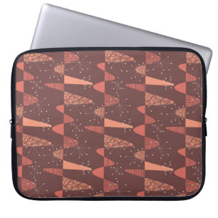 Capa Para Notebook Terracotta cores ondas e estrelas padrão sem cost