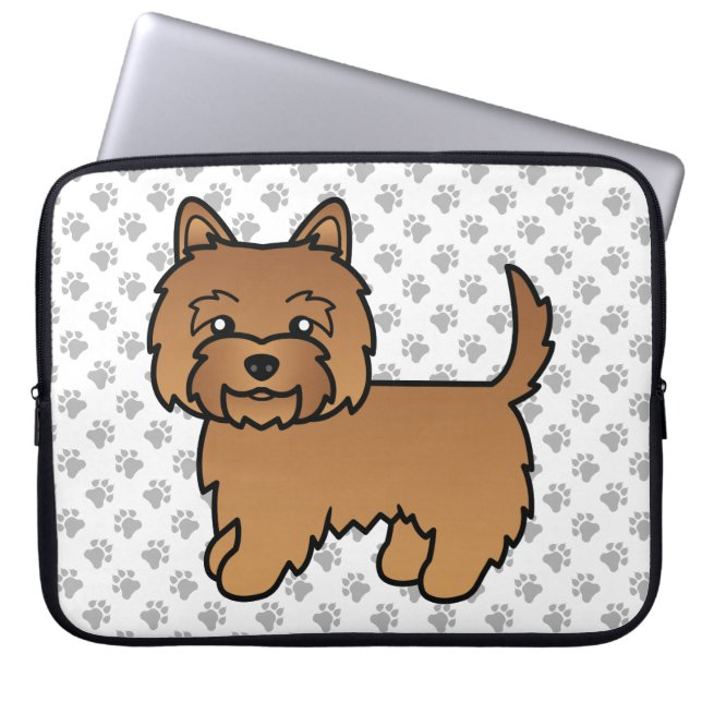 Capa Para Notebook Terrier Cairn Vermelho Cachorro de Desenho Animado (Frente)