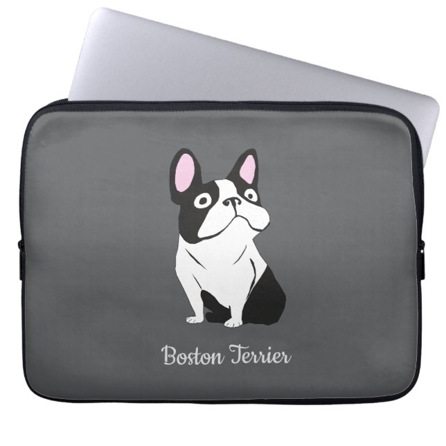 Capa Para Notebook Terrier de Boston (Frente)