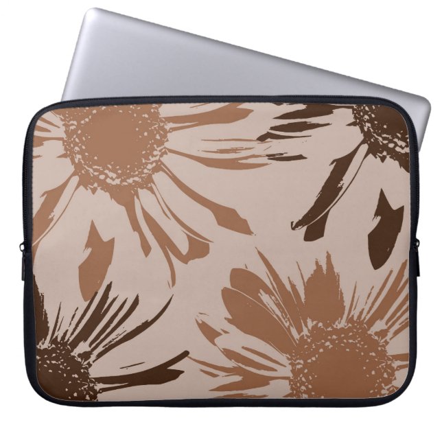 Capa Para Notebook Terthy Brown Gerbera Flowers (Frente)