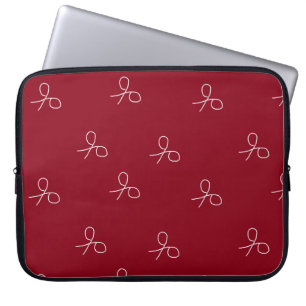 Capa Para Notebook Tesoura desenhada à mão em vermelho maroon