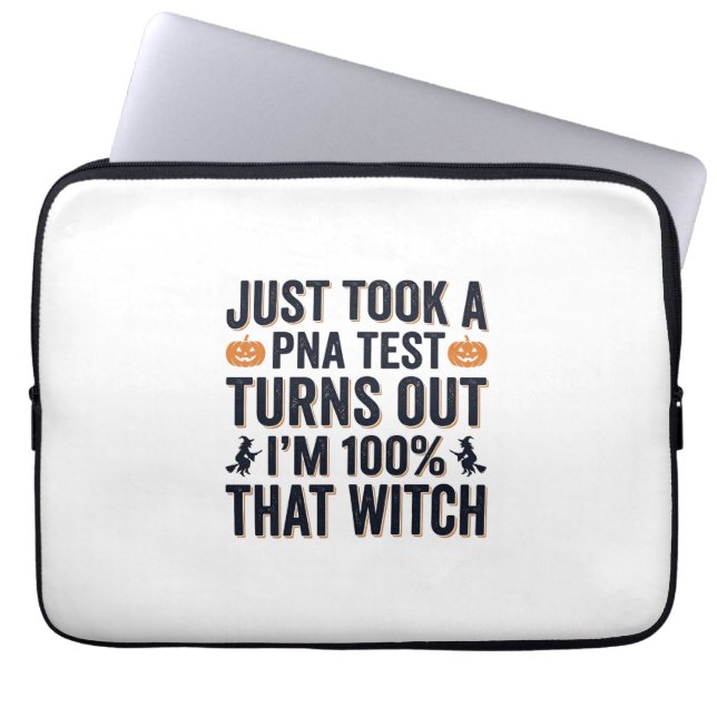 Capa Para Notebook Teste de Bruxa Divertido Citação de Halloween Desi (Frente)