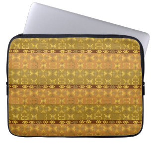 Capa Para Notebook teste padrão africano étnico com simbols de