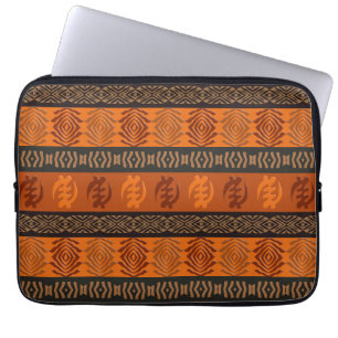 Capa Para Notebook Teste padrão africano étnico com simbols de
