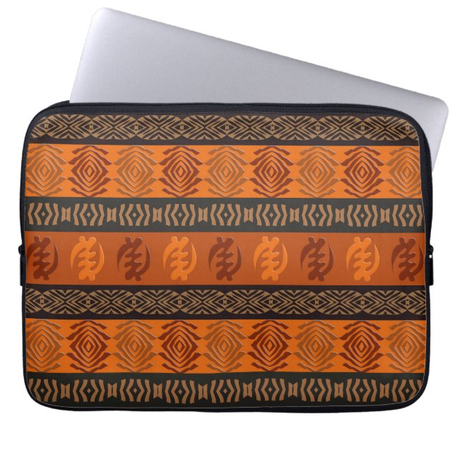 Capa Para Notebook Teste padrão africano étnico com simbols de (Frente)
