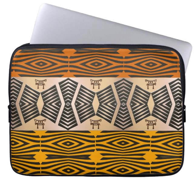 Capa Para Notebook teste padrão africano tribal étnico (Frente)