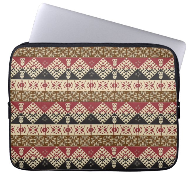 Capa Para Notebook teste padrão africano tribal étnico (Frente)