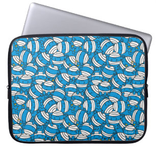 Capa Para Notebook Teste padrão azul da confusão do Sr. Colisão  
