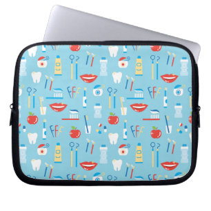 Capa Para Notebook Teste padrão azul dental