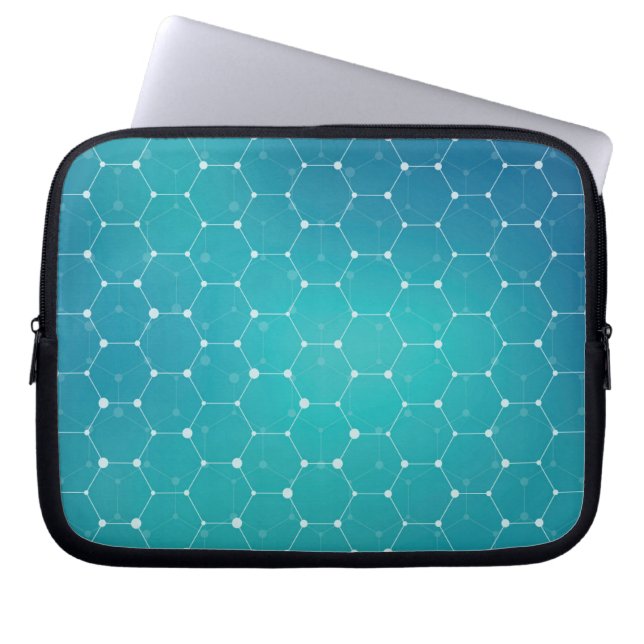 Capa Para Notebook Teste padrão azul do ADN da cerceta (Frente)
