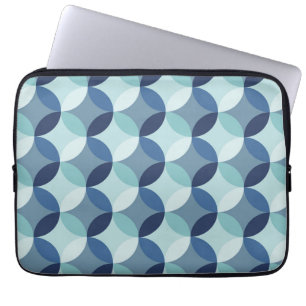 Capa Para Notebook Teste padrão azul do círculo