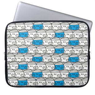 Capa Para Notebook Teste padrão azul do Sr. Colisão