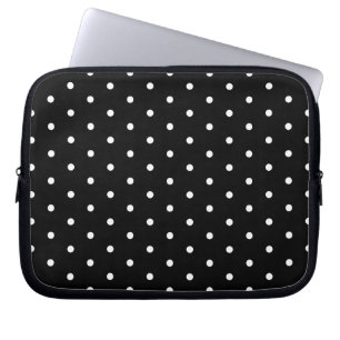 Capa Para Notebook Teste padrão básico das bolinhas preto e branco