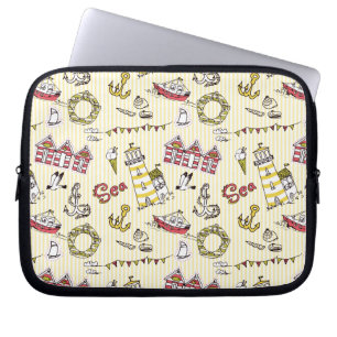 Capa Para Notebook Teste padrão bonito da cena da praia