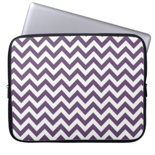 Capa Para Notebook Teste padrão branco roxo de Chevron