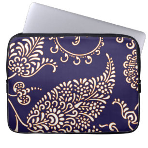 Capa Para Notebook Teste padrão chique floral feminino de paisley do