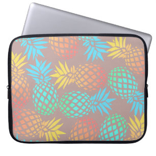 Capa Para Notebook teste padrão colorido tropical do abacaxi do ver