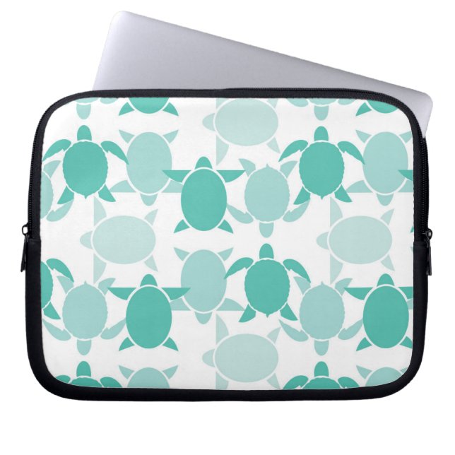 Capa Para Notebook Teste padrão da tartaruga da cerceta (Frente)