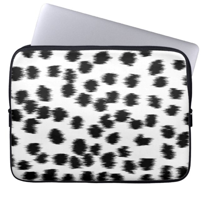 Capa Para Notebook Teste padrão Dalmatian preto e branco do impressão (Frente)