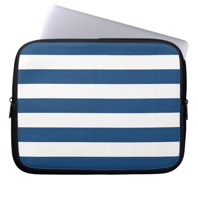 Capa Para Notebook Teste padrão das listras azuis de Monaco (Frente)