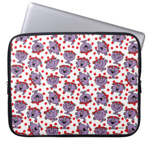 Capa Para Notebook Teste padrão de bolinhas vermelho pequeno da