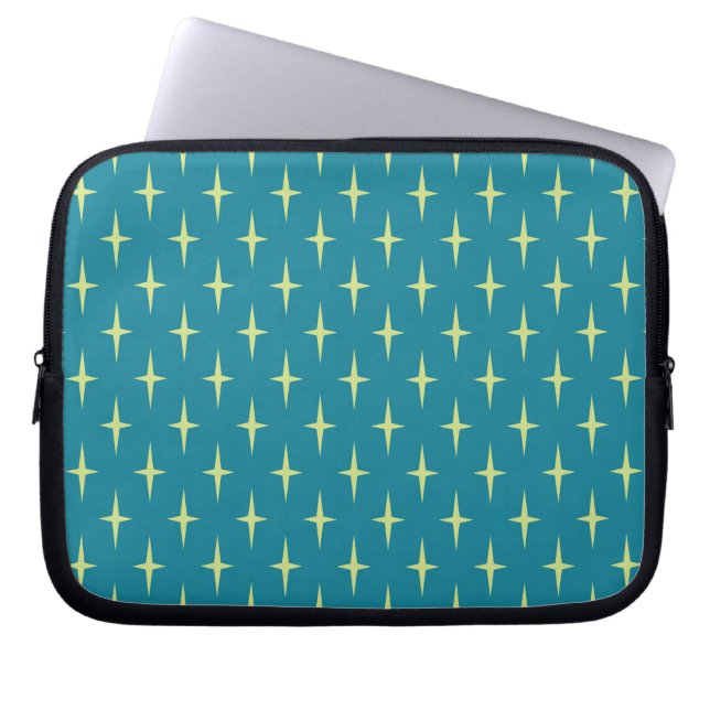 Capa Para Notebook Teste padrão de estrela retro da idade atômica (Frente)
