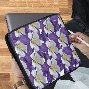 Capa Para Notebook Teste padrão de flor aquilégia